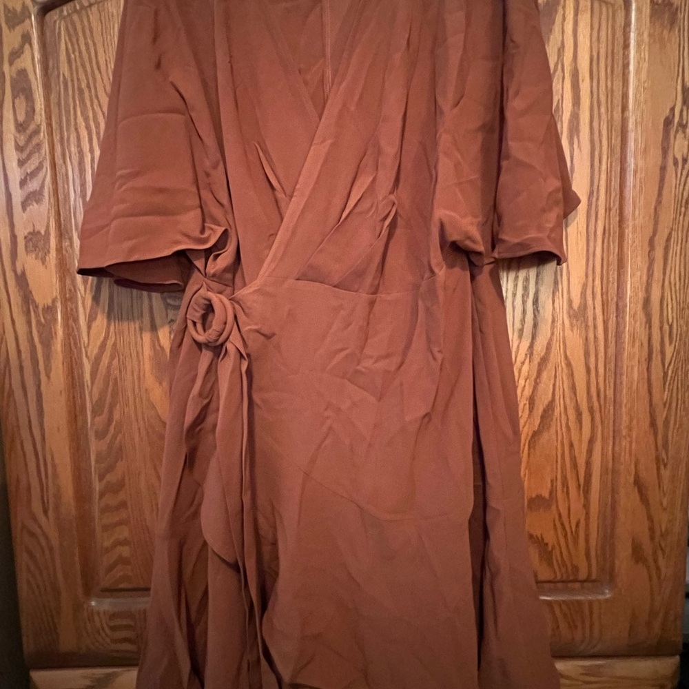 SHEIN Curve Terracotta Dress